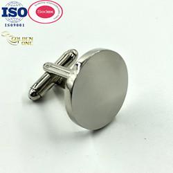 Blank Metal Cufflink Men Gift Custom Laser Logo Personalised With Box Packaging