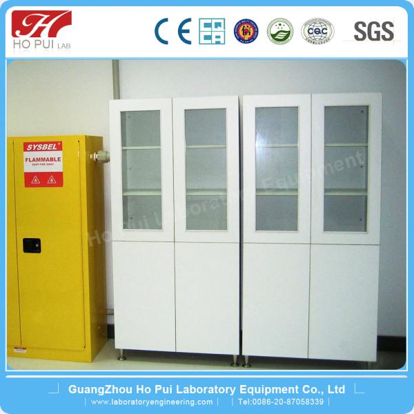 Fireproof / Waterproof Biology Lab Furniture , Custom Medicine Cabinet PVC Handle