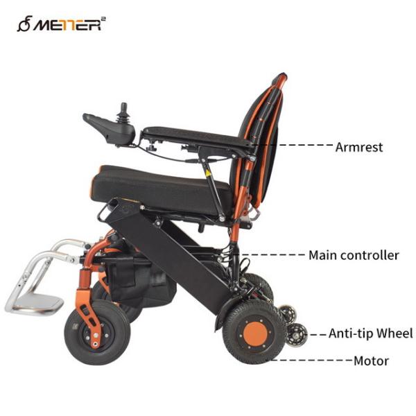 Brushless Motor 150Wx2 Folding Power Wheelchair With Rigid PU Tyre
