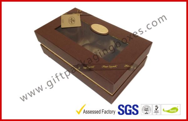 Clear Windows Chocolate Packaging Boxes , Special Cake Gift Box