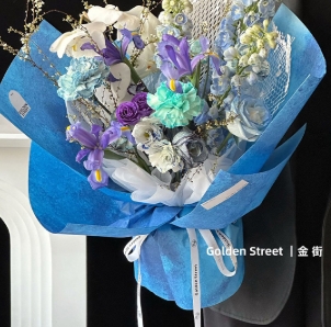 Partysu Colorido Lavado de tinta Tintura Impermeable Floral Papel de embalaje de flores Tiempo de envío 30-45 días