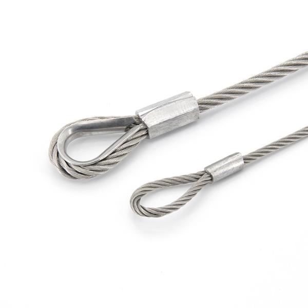 Pre Cut Lengths And End Fittings 7x19 Stainless Steel Wire Rope / 304 Wire Rope Indoor And Outdoor
