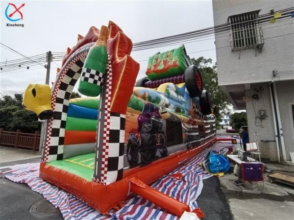Commercial Giant Inflatable Obstacle Course Car Obstacle Course Bounce House