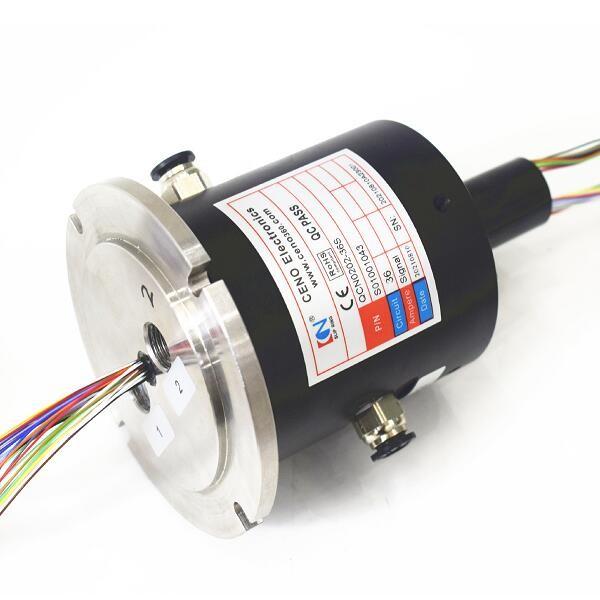 Food Industry Signal Integrated Pneumatic Rotary Joint 2 Channel Gold Contacts