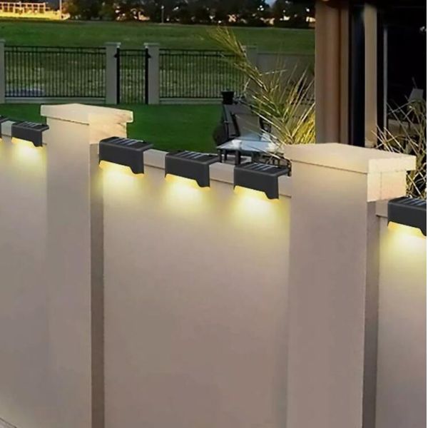 LED Solar Deck Lights IP44 Water Resistant for Stairs, Step, Fence, Yard, Patio