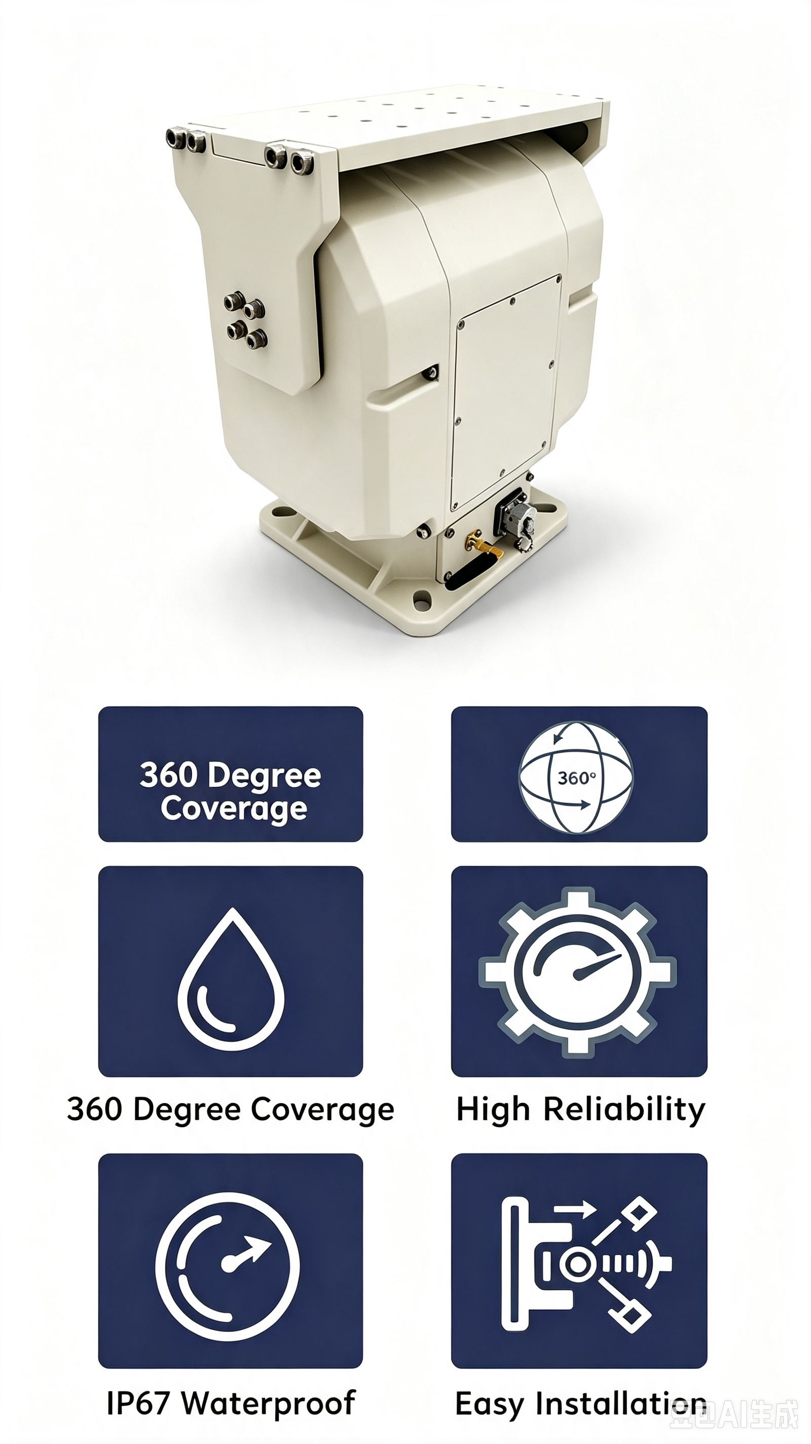 High-Performance Pan Tilt Unit with 20kg Payload, 360° Continuous Rotation, and