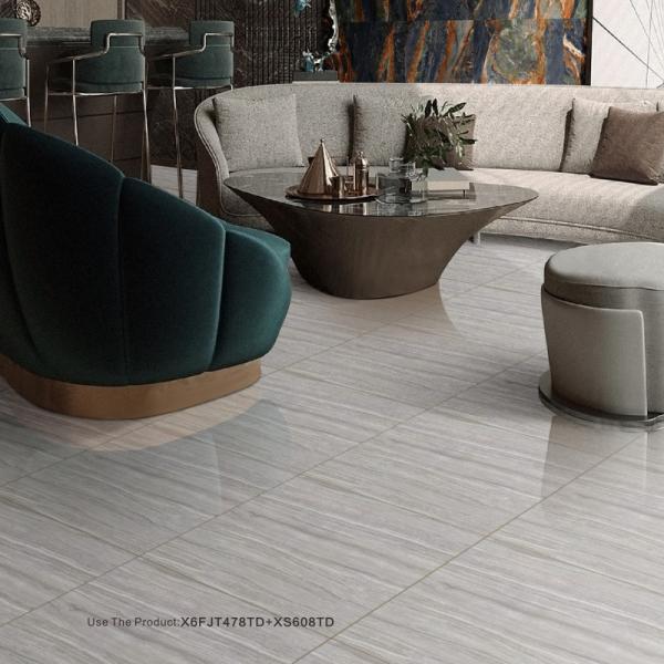 Carreaux de porcelaine vitrée blanche d'épaisseur de 9 mm et bord rectifié