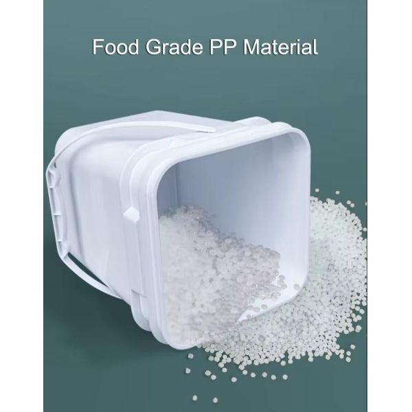 Initial Payment Food Grade Square Rectangle Plastic White Container PP Bucket with Lid