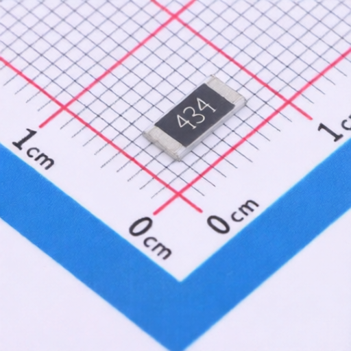 Thick film chip resistor LIZ CR2512J10434G with silver conductive layer and epoxy protective coating