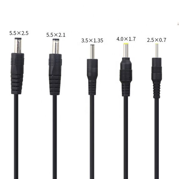 Personnalisation USB à courant continu 2.1x5.5mm 2.5x5.5mm 1.35x3.5mm 2.5x0.7mm 4.0x1.7mm câble d'alimentation