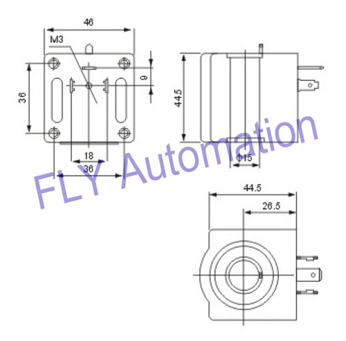 Tipo 16W 18VA 018F6701 de la bobina DIN43650A de la válvula electromagnética del equipo de refrigeración de Danfoss