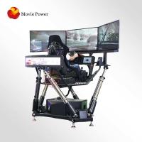 Simulador elétrico da condução de carro de Vr do equipamento de treino das telas do poder três do filme