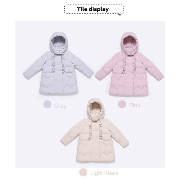 Chinese Clothing Companies Kids Snow Suit Long Style White Duck Down Coat Kids Warm Girls Winter Jacket