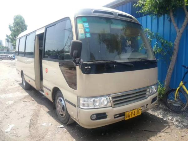 111 - 130 Km / H Used Coaster Bus Manual Tourists Shuttle Bus 2015 - 2018 Year
