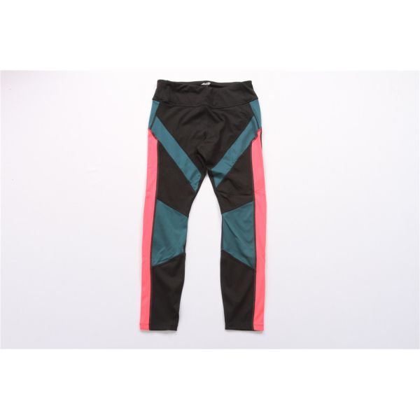 Stretchable Color Blocking Ladies Yoga Outfits 76% Nylon 24% Spandex