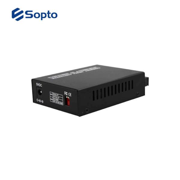 Single Mode Fiber Optic Media Converter Gigabit LED Indicators For Easy Network Diagnosing