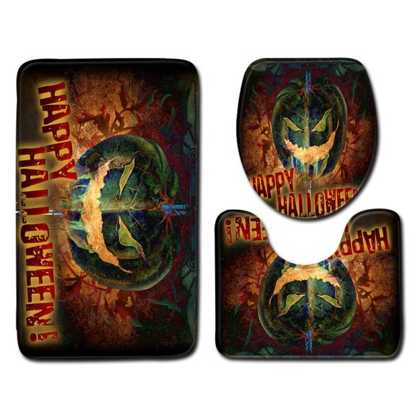 Absorvente da água grupo de Mat Halloween Toilet Lid Cover do banho de 3 partes
