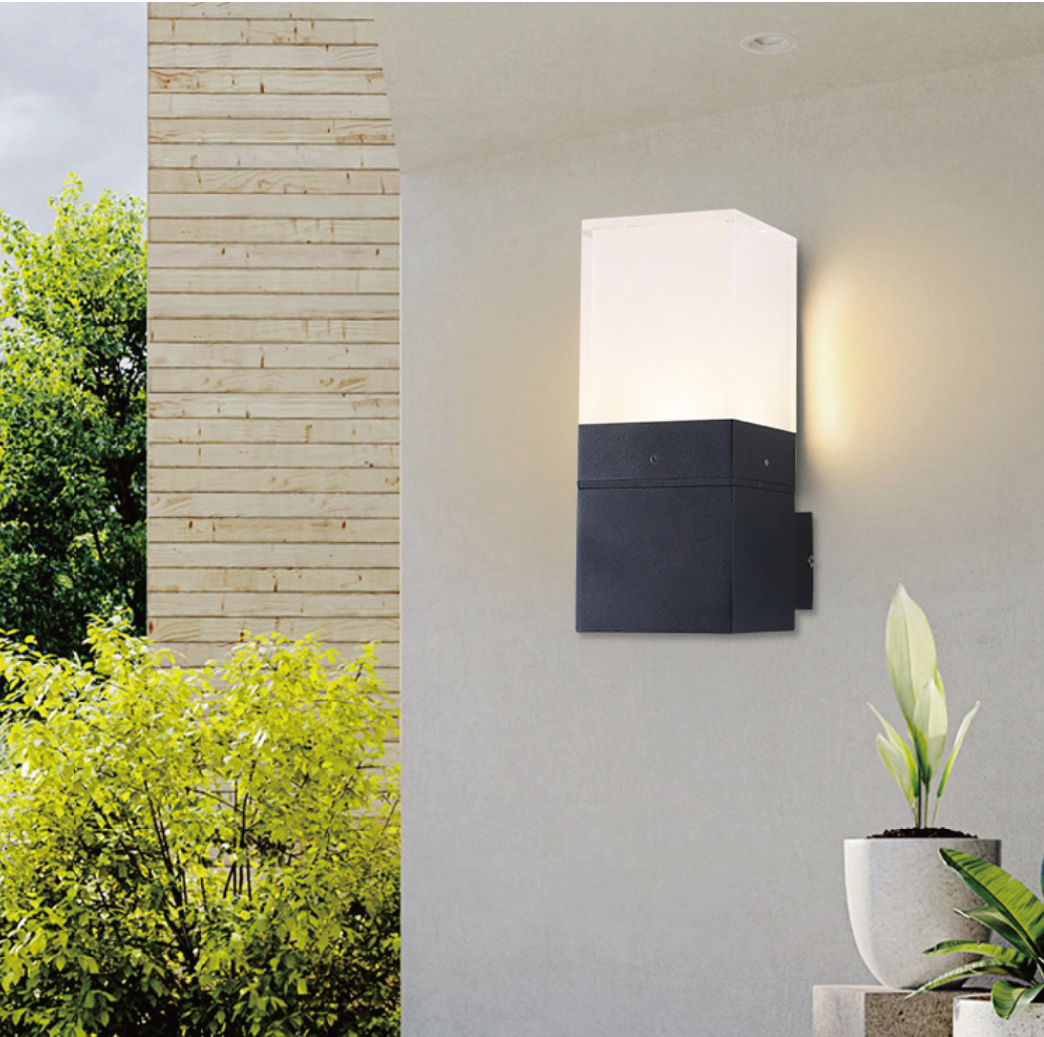 Square Outdoor Wall Light Villa Exterior Wall Courtyard Single Head decoration Light Balcony Modern Wall lamp