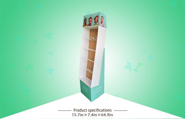 Plastic Hooks PP Lamination POS Cardboard Display CMYK