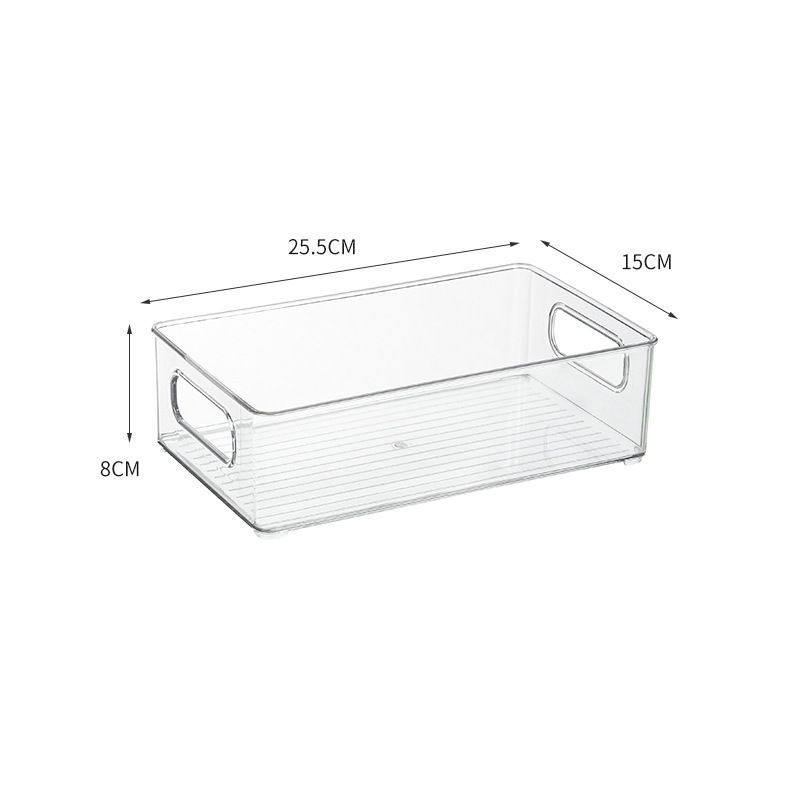 Premium Fridge Organizer  Food Grade Plastic Large Capacity Clear Bins for Refrigerator Storage Kitchen Cabinet Organizer
