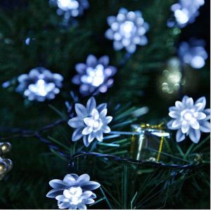 Christmas Solar Decorative Lights IP44 With Lotus Shaped For Outdoor And Indoor Decor