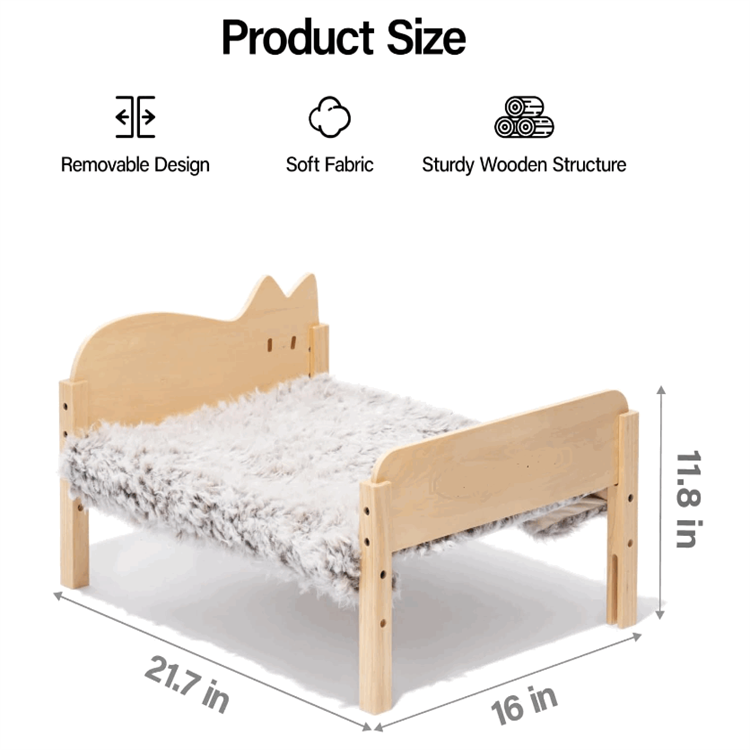 Wooden Small Cat Hammock Bed Indoor Cat Furniture Gift Pet Cat Bed Hammock