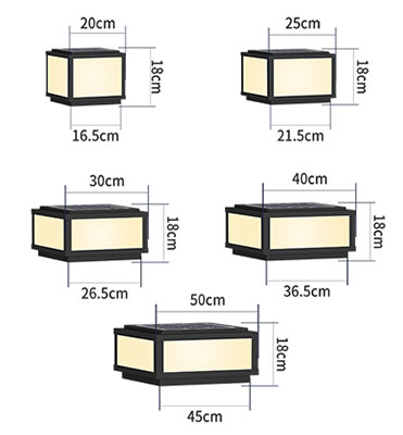 Outdoor Solar Pillar Lights for Working Lifetime up to 5000 Hours and Stylish Design