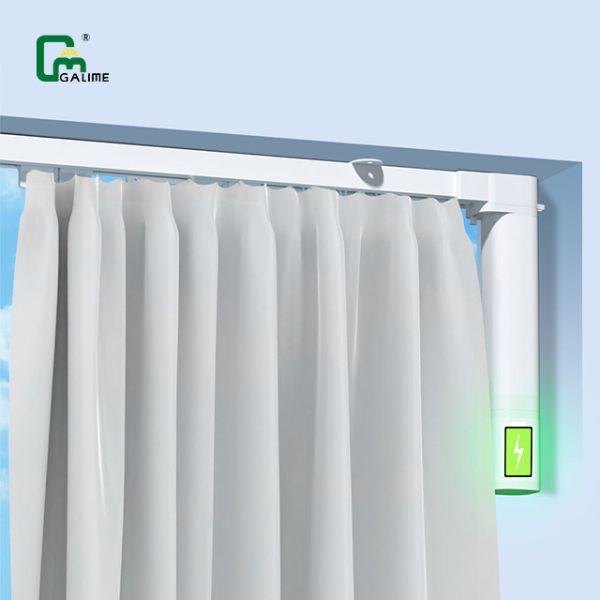 No Electrical Outlet Needed Rechargeable Curtain Motor Rental Friendly High Window Solution