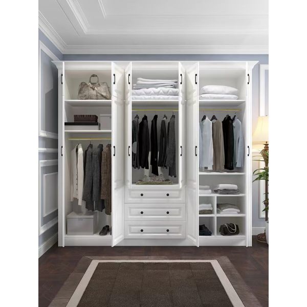 Shoes Rack Equipped Sliding Door Wardrobe Closet ISO9001 With Lighting
