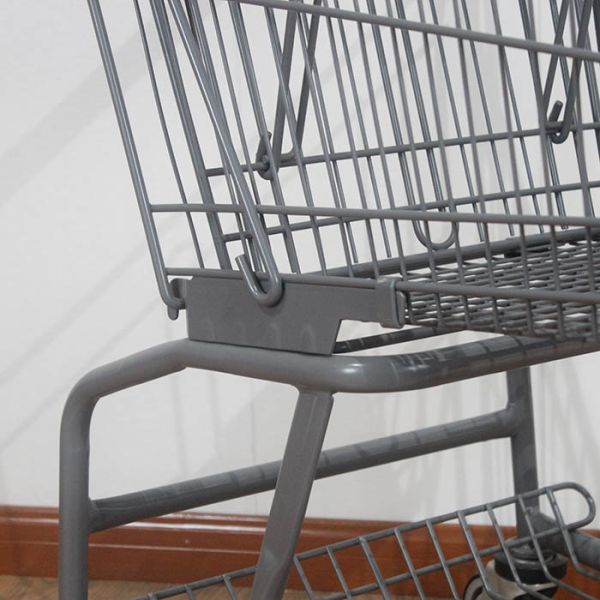 80L Сцинкованные тележки для супермаркетов Travellator Колесо Металлическая тележка для покупок