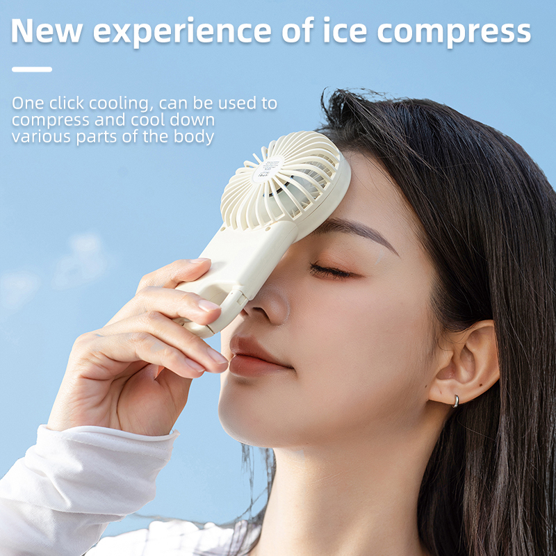Portable Hand Fan 1200mAh Outdoor Rechargeable Mini Air Conditioner Cooling Electric Refrigeration Fan With Ice Air Cooler