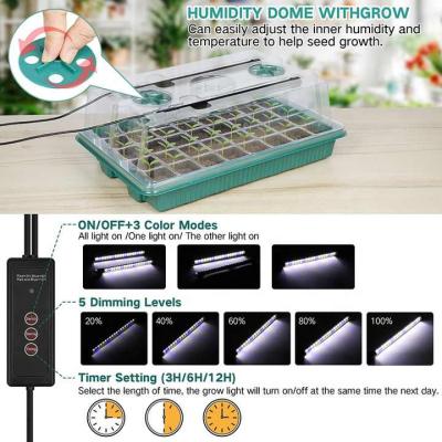 Rectangular Nursery Plant Container Built-in Drainage Holes Best Seed Germination Trays