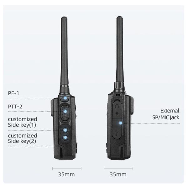Professional 5W UHF Digital Walkie Talkie with 1024 Channels and LCD Display DM-830