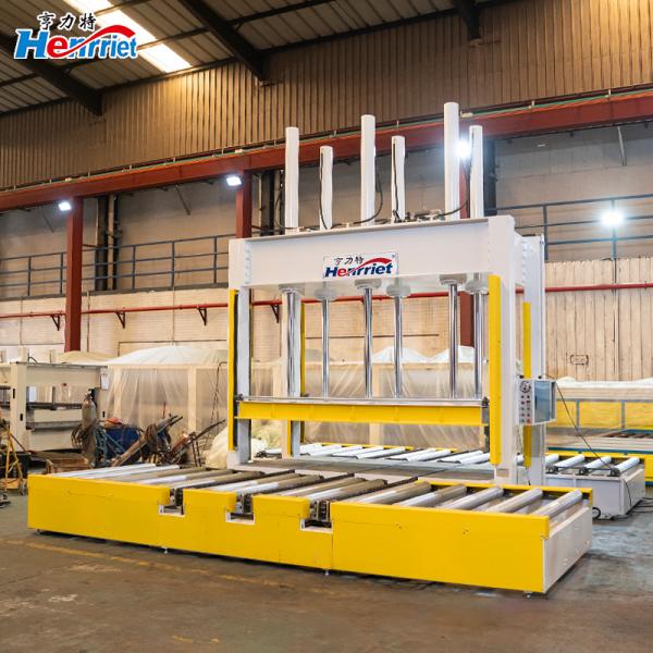 Large Heavy-duty Hydraulic Cold Press with Roller Shaft for Plywood Clean Board Medical Door Panel Solid Wood Door Panel