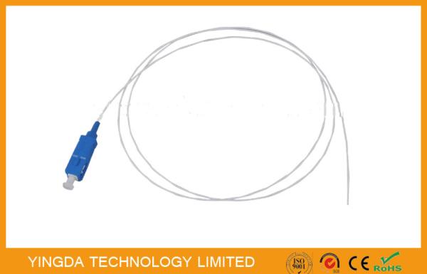 PVC 1.5Mtrs 0.9mm SC / UPC Fiber Optic Pigtail SM Loose Buffer / Jumper Cable