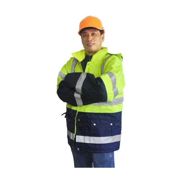 Breathable High Visibility Waterproof Jacket 300D Oxford Safety Windbreaker Jacket