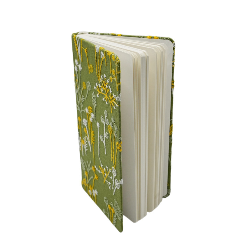 Vintage Linen Cover Embroidered Hardcover Special Notebooks Stationery A6 Gift Planners
