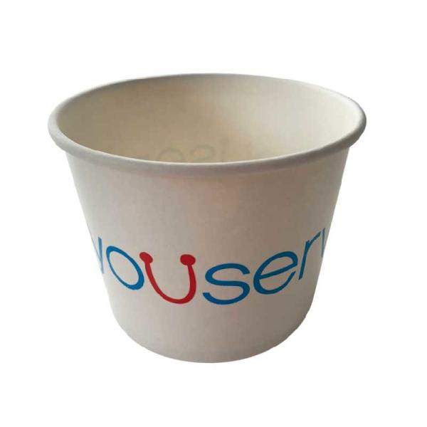 PE Coated Ice Cream Paper Tubs 8 Oz Thermal Insulation Eco Friendly Ice Cream Cups
