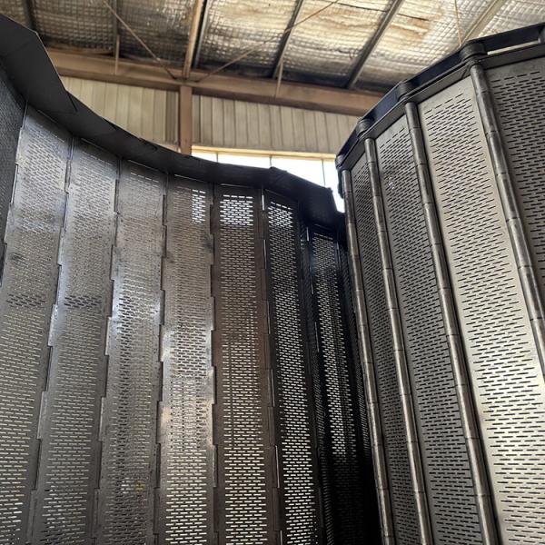 Heat Resistant Food Stainless Steel Perforated Conveyor Belt For Tunnel Oven