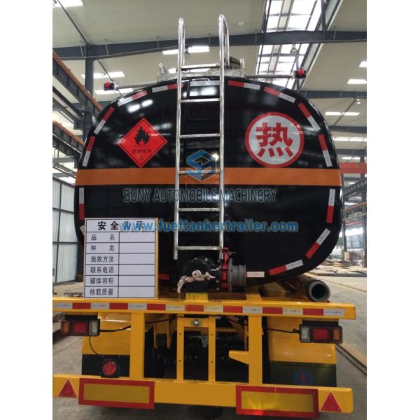 Steam Heating 3 Axle Asphalt Tank Trailer 42000 L Bitumen Tanker