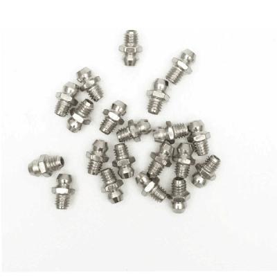 Silver M8 90 Degree Grease Nipple M8 Threaded Tapered Fitting Straight Angled