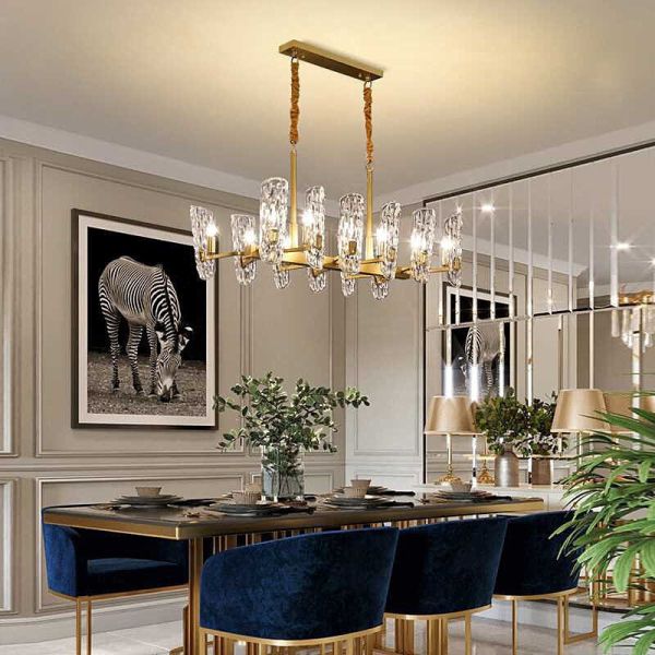 JYLIGHTING  Customization Wedding Ceiling Nordic Modern Pendant Light Retro Luxury Restaurant Coffee Shop K9 Crystal Chandelier Modern Pendant Light