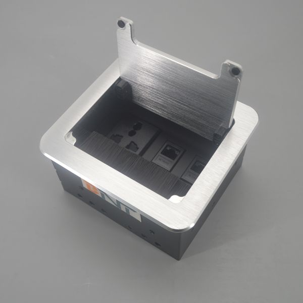 Aluminum Alloy Brush Cover Cable Management Brush Flip Up Power Outlet