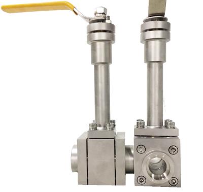 Temperatura manual industrial criogênica profissional de válvula de bola SS304 baixa