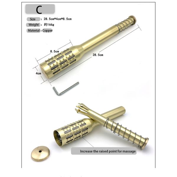 Chinese Medicine Apparatus Stainless Steel and Copper Moxa Stick Burner for Massage