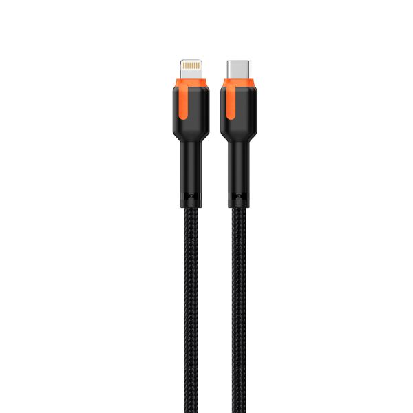 CC60W / CL27W Black 3A Braided Charging Cable 1M / 2M Customized For Mobile Phone