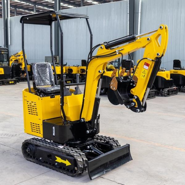 OEM  ODM  1.2 ton mini digger Yellow Mini Excavator With Rubber Track