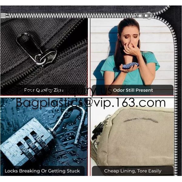 Activated Carbon Lined Odor Small Smell Proof Bag For Weed With Waterproof Zipper,Smellproof Pouch Stylish Secire Lock B