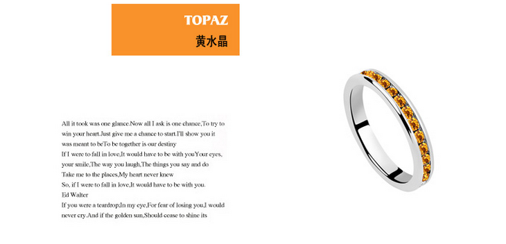 Austrian Crystal Ring Ring backlit Korea Korean jewelry