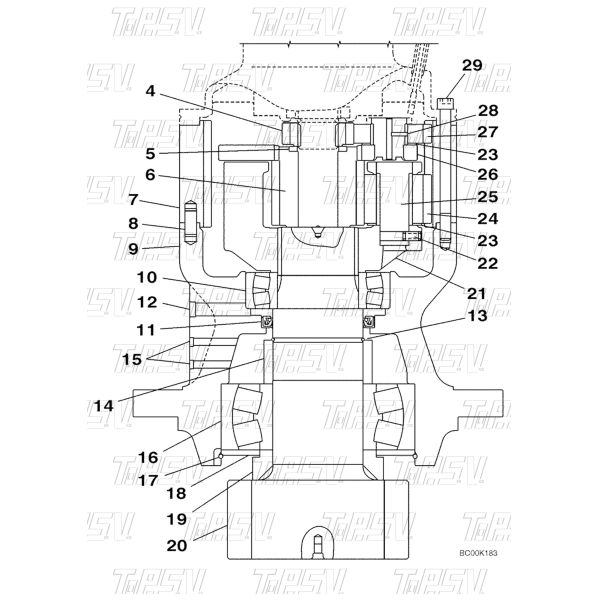 KRC0148 High Precision SH200 Excavator Swing 2 Stage Sun Gear for Machinery Repair in Excavator